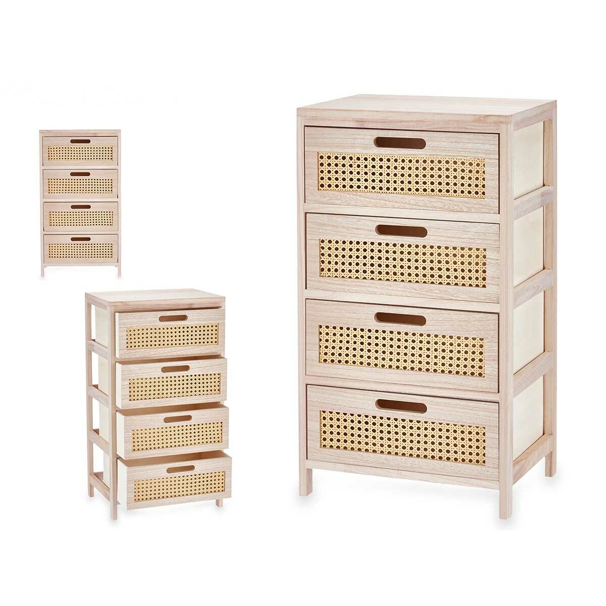 Zásuvková skříňka Gift Decor Ratan přírodní 40 x 73 x 29 cm 40 x 70 x 29 cm 4 zásuvky – obrázek 2