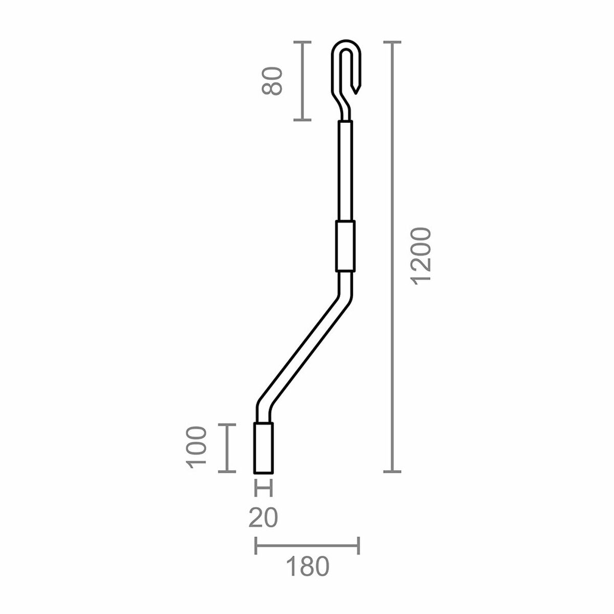 Klika pro sluneční plachtu Micel TLD06 bílá 120 cm nízká – obrázek 2