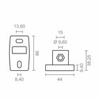 Držák pro sluneční plachtu Micel TLD02 bílý 4,4 x 3,82 x 8,6 cm na zeď 2 kusy – obrázek 3