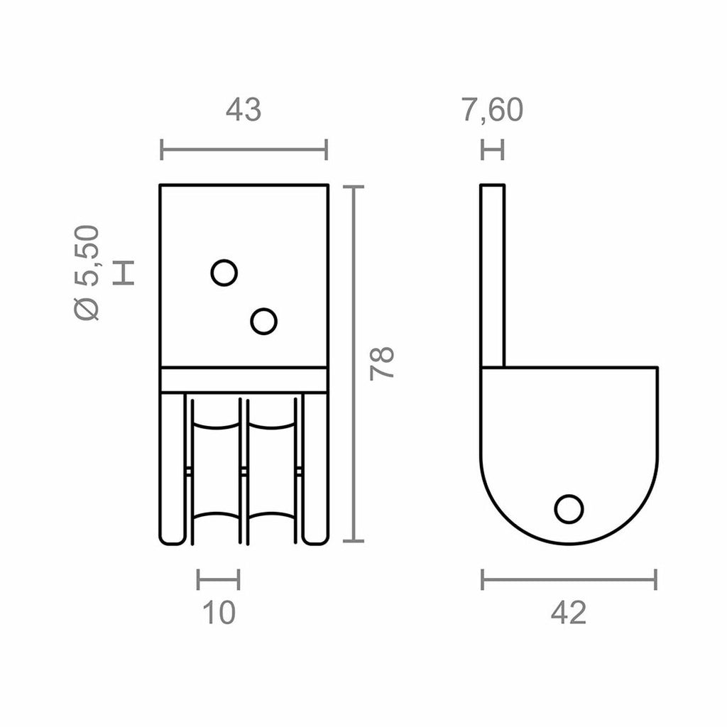 Kladka pro pergolu Micel TLD19 Nylon 4,3 x 4,2 x 7,8 cm Čelní Bílá – obrázek 3