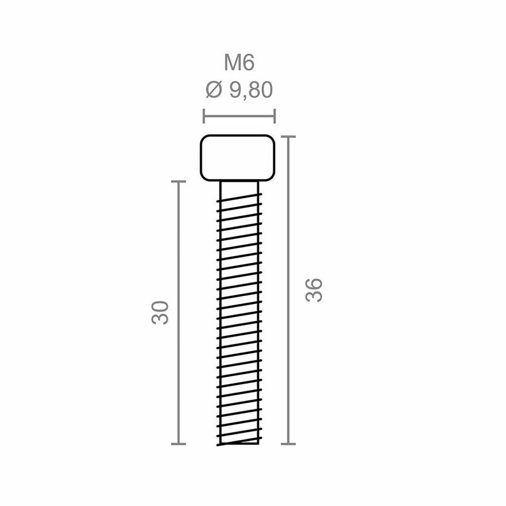 Šroubová sada Micel TLD27 9,8 x 9,8 x 30 mm Mechanism pro rolovací sluneční plachtu – obrázek 3