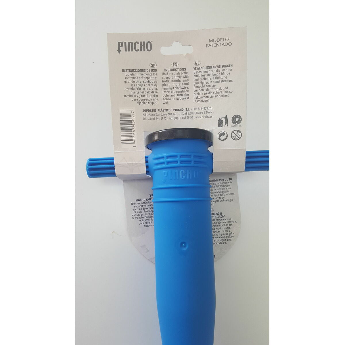 Stojan na slunečník s trnem, červený (32 cm) – obrázek 2