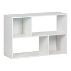 Regál MobleKit bílý, dřevěný 85 × 30 × 59 cm