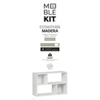 Regál MobleKit bílý, dřevěný 85 × 30 × 59 cm – obrázek 3