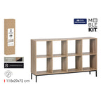 Regál MobleKit hnědá černá dřevo kov 118 x 29 x 72 cm – obrázek 2
