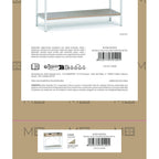 Odkládací stolek MobleKit bílý hnědý 80 x 30 x 75 cm – obrázek 7