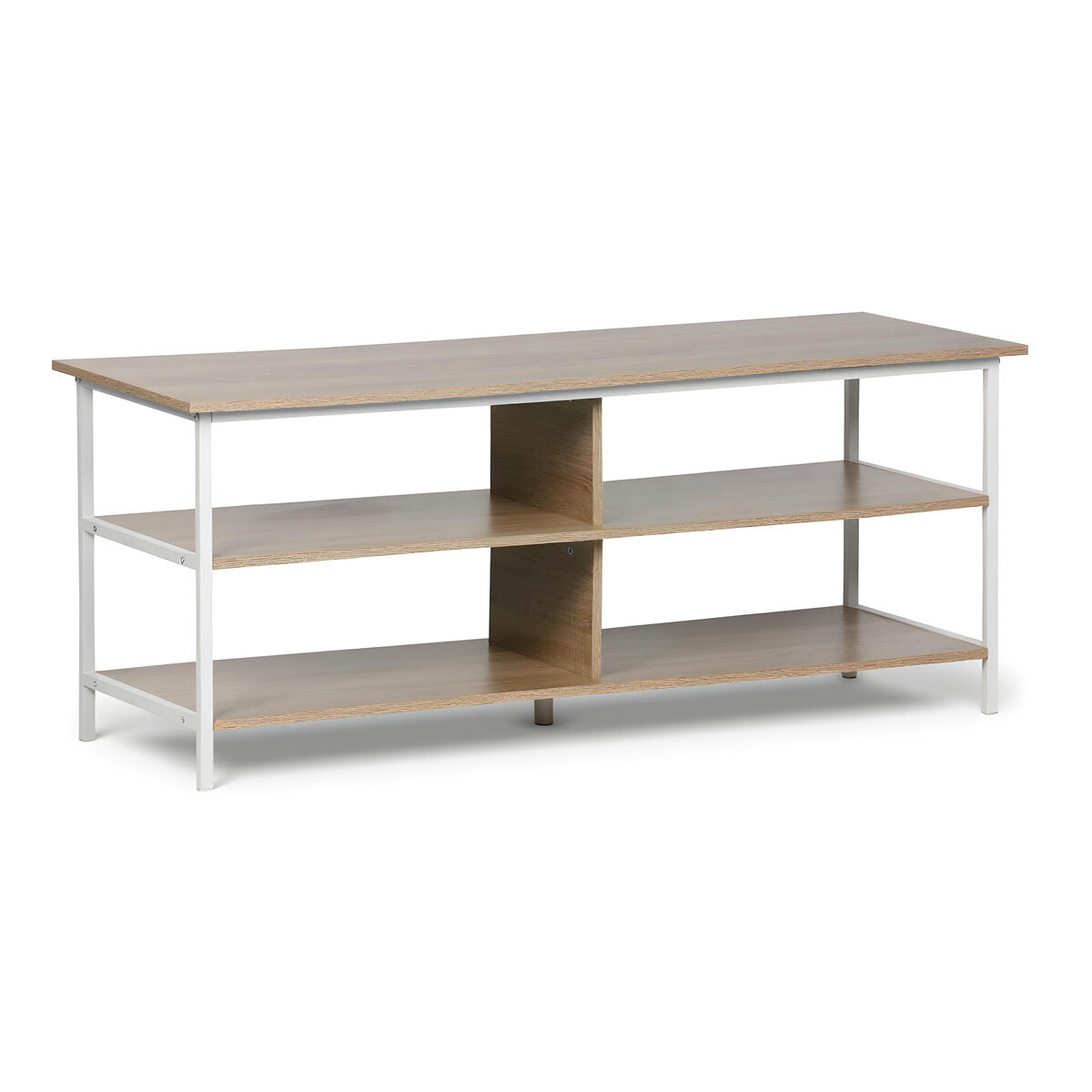 Příruční nábytek MobleKit bílá hnědá 110 x 40 x 45 cm dřevo kov