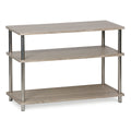 Regál MobleKit hnědý stříbrný dřevo ocel 80 x 38,5 x 56 cm