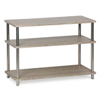 Regál MobleKit hnědý stříbrný dřevo ocel 80 x 38,5 x 56 cm