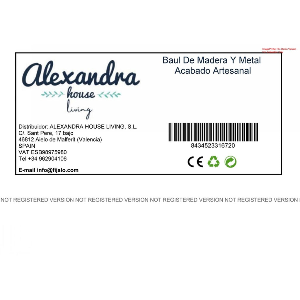 Truhla Alexandra House Living dřevo 43 x 90 x 105 cm – obrázek 4