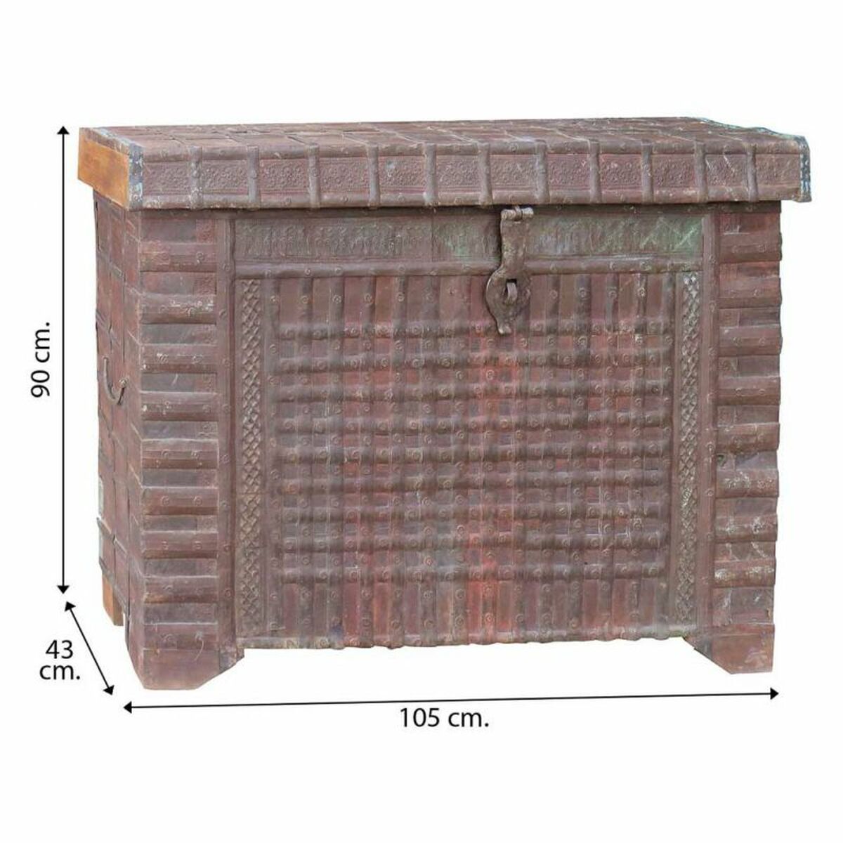 Truhla Alexandra House Living dřevo 43 x 90 x 105 cm – obrázek 3