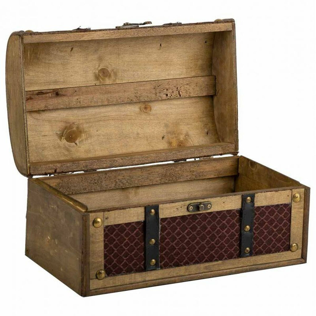 Truhla Alexandra House Living hnědá PVC dřevo kov látka 21 x 19 x 35 cm Vintage styl – obrázek 2