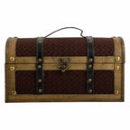 Truhla Alexandra House Living hnědá PVC dřevo kov látka 21 x 19 x 35 cm Vintage styl – obrázek 3