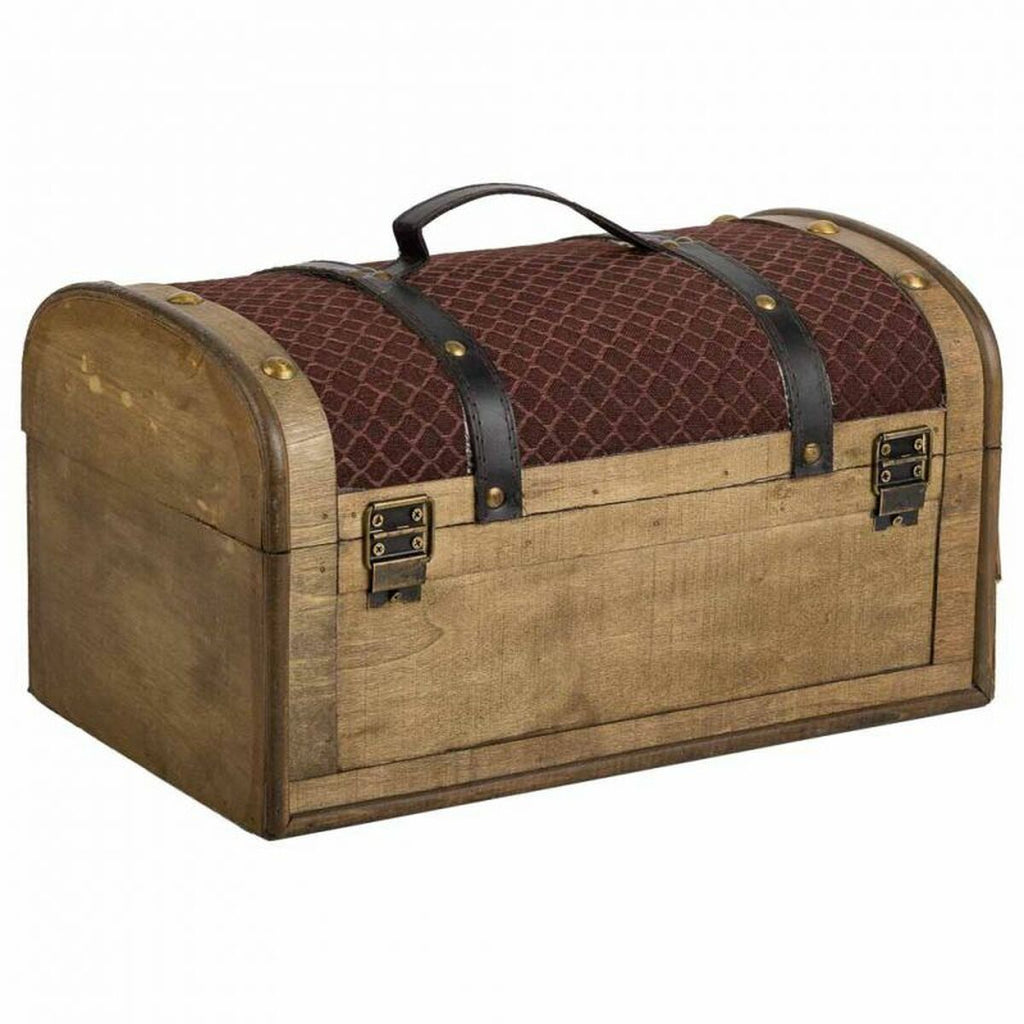 Truhla Alexandra House Living hnědá PVC dřevo kov látka 21 x 19 x 35 cm Vintage styl – obrázek 5