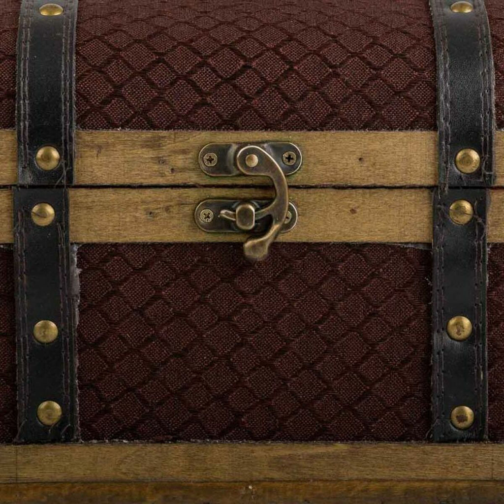 Truhla Alexandra House Living hnědá PVC dřevo kov látka 21 x 19 x 35 cm Vintage styl – obrázek 7