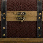 Truhla Alexandra House Living hnědá PVC dřevo kov látka 21 x 19 x 35 cm Vintage styl – obrázek 7