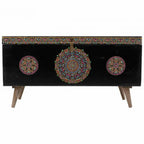 Truhla Alexandra House Living černá barevná mangové dřevo MDF 40 x 45 x 89 cm – obrázek 4