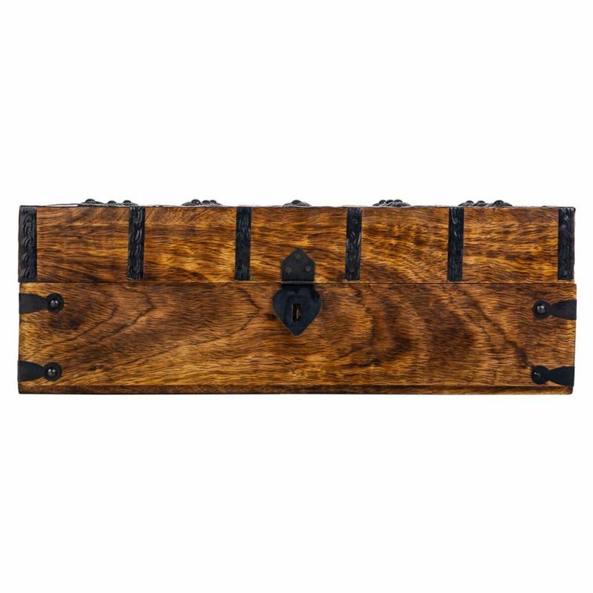 Truhla Alexandra House Living hnědá kovová mangové dřevo 20 × 12 × 38 cm řemeslný styl – obrázek 3