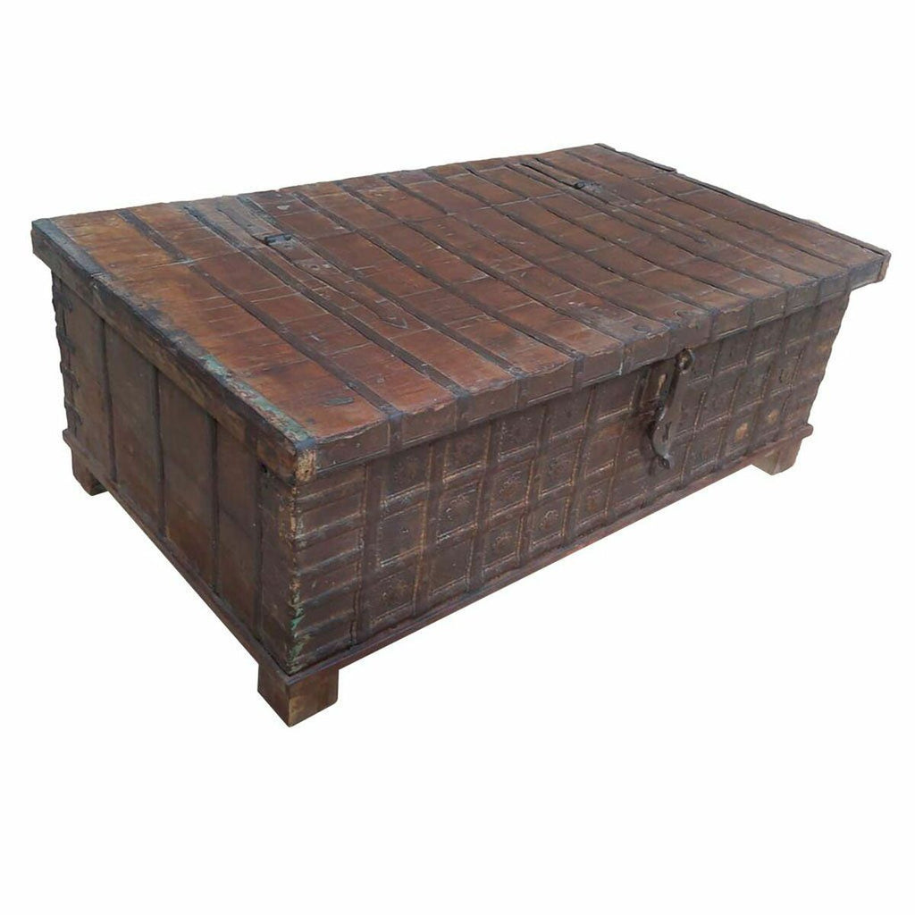 Truhla Alexandra House Living, recyklované dřevo, 76x130x51 cm
