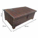 Truhla Alexandra House Living, recyklované dřevo, 76x130x51 cm – obrázek 6