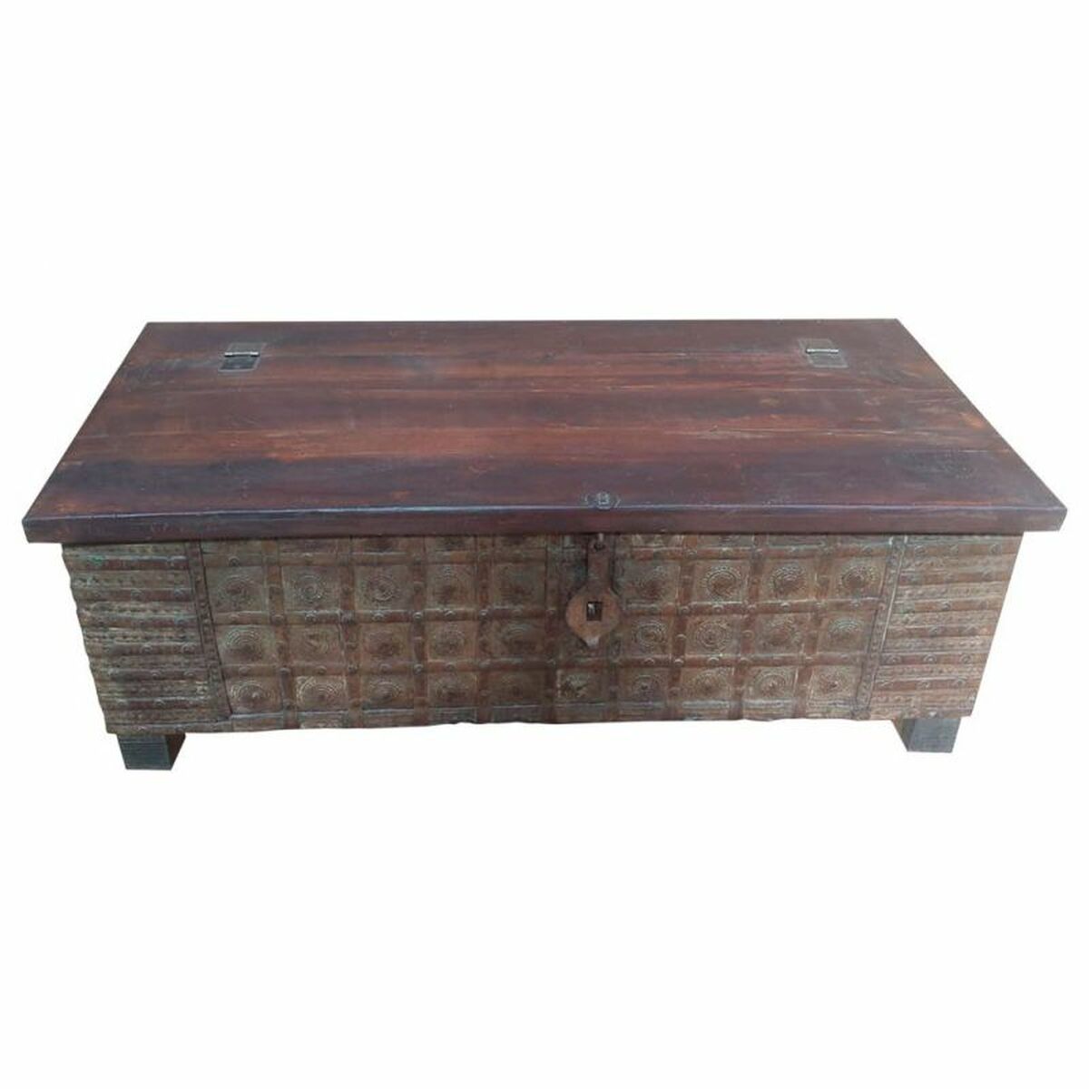 Truhla Alexandra House Living, recyklované dřevo, 67x128x47 cm – obrázek 3