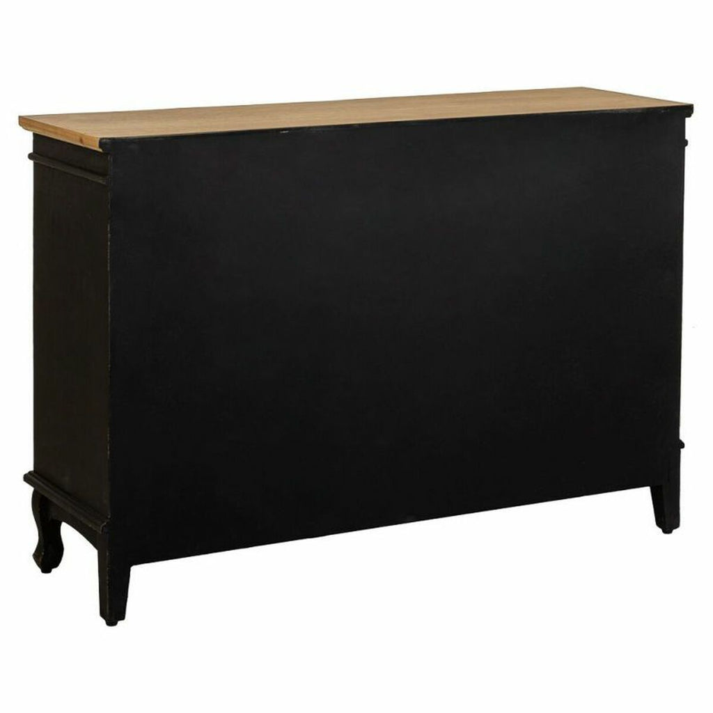 Komoda Alexandra House Living černá skleněná jedle dřevo MDF 36 x 80 x 120 cm – obrázek 6