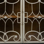 Komoda Alexandra House Living černá skleněná jedle dřevo MDF 36 x 80 x 120 cm – obrázek 8