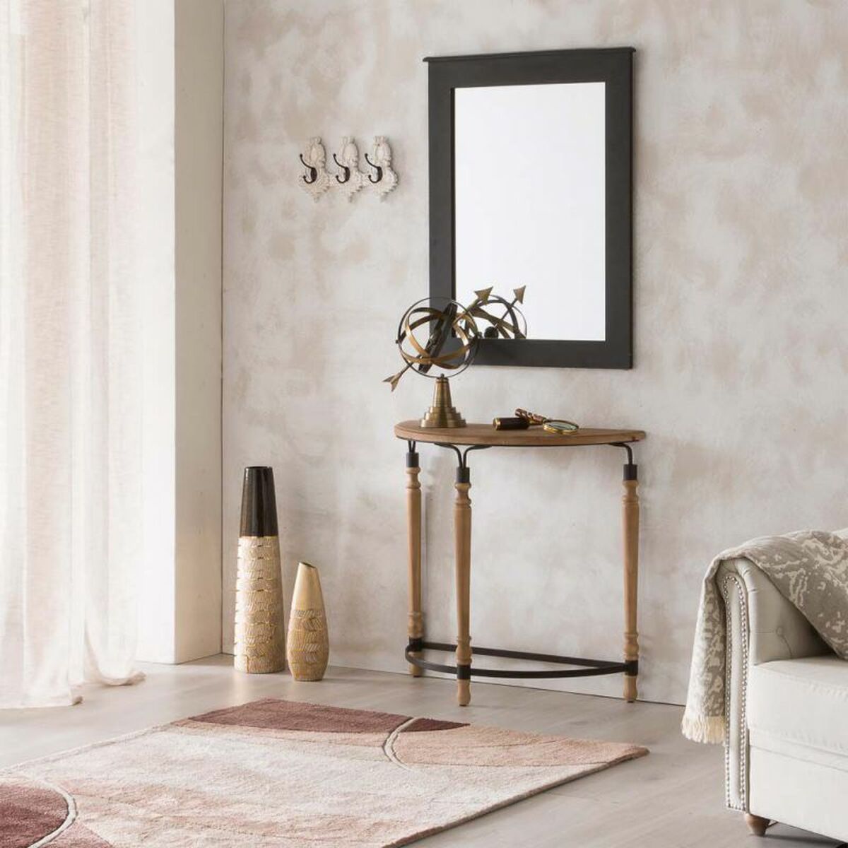 Vstupní prostor Alexandra House Living hnědá 35 x 76 x 80 cm – obrázek 2