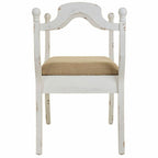 Stolička Alexandra House Living bílá houba jedlové dřevo MDF 45 x 78 x 90 cm – obrázek 3