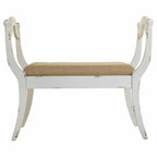 Stolička Alexandra House Living bílá houba jedlové dřevo MDF 45 x 78 x 90 cm – obrázek 5