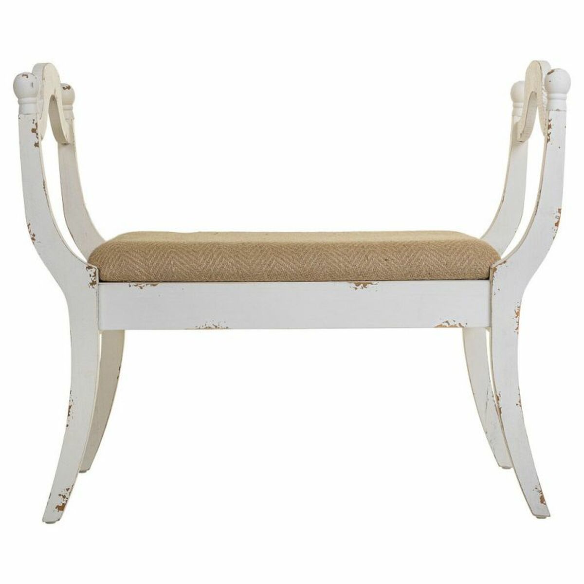 Stolička Alexandra House Living bílá houba jedlové dřevo MDF 45 x 78 x 90 cm – obrázek 5