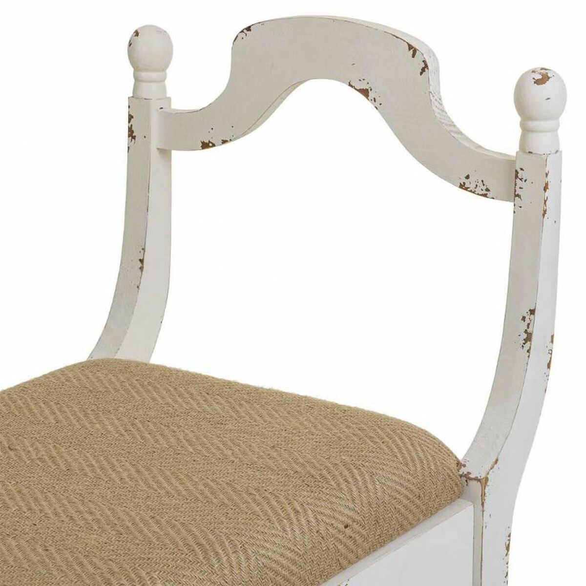 Stolička Alexandra House Living bílá houba jedlové dřevo MDF 45 x 78 x 90 cm – obrázek 6
