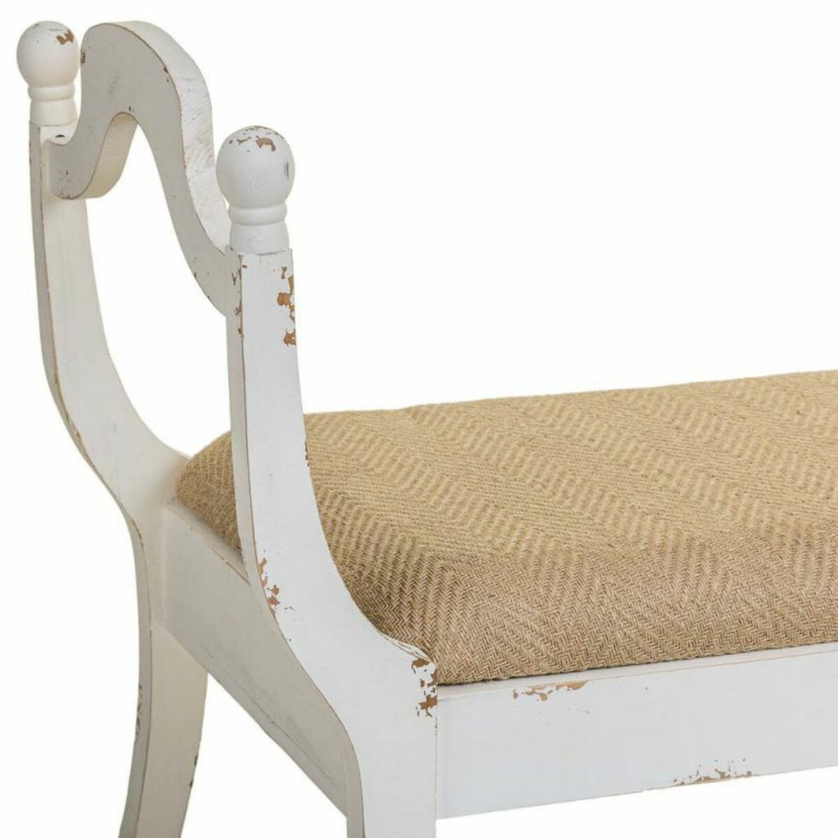 Stolička Alexandra House Living bílá houba jedlové dřevo MDF 45 x 78 x 90 cm – obrázek 7