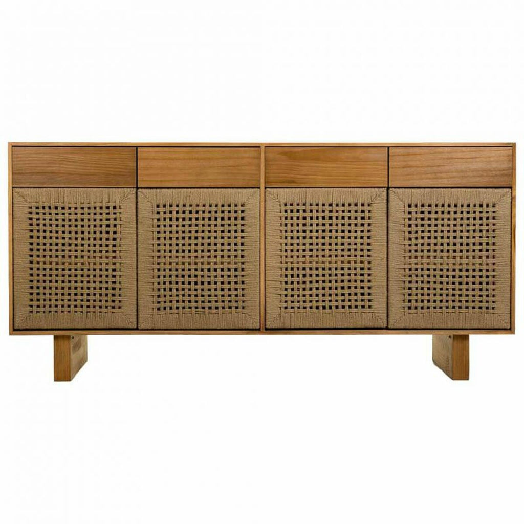 Komoda Alexandra House Living hnědá jedle dřevo pavlovnie 36 x 75 x 160 cm – obrázek 3