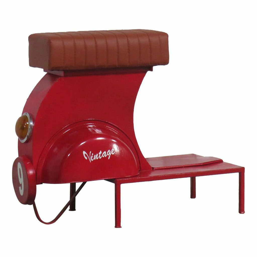 Stolička Alexandra House Living červená PVC kůže železo 50 x 75 x 95 cm motocykl