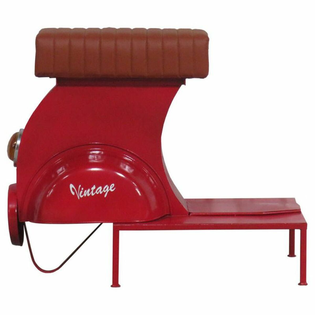 Stolička Alexandra House Living červená PVC kůže železo 50 x 75 x 95 cm motocykl – obrázek 2