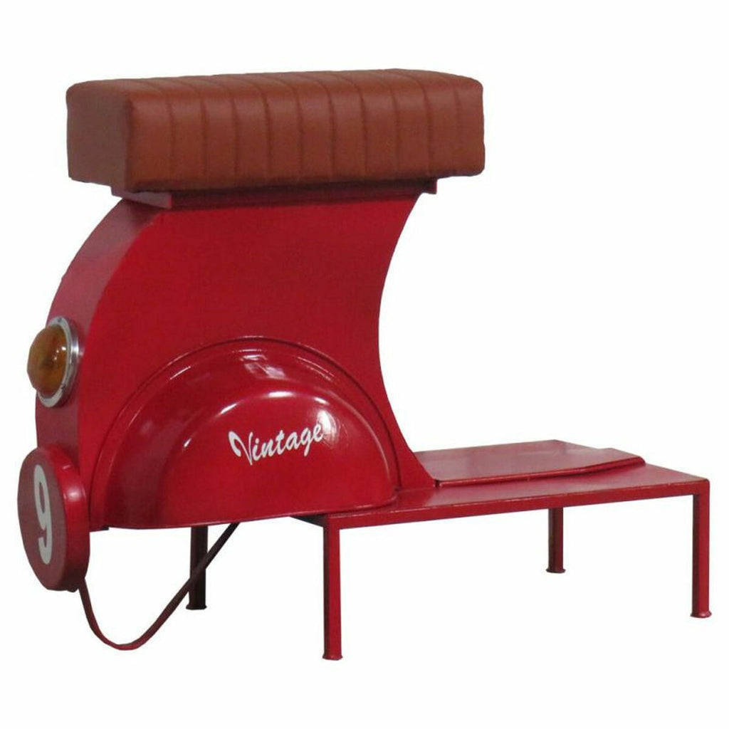 Stolička Alexandra House Living červená PVC kůže železo 50 x 75 x 95 cm motocykl – obrázek 6