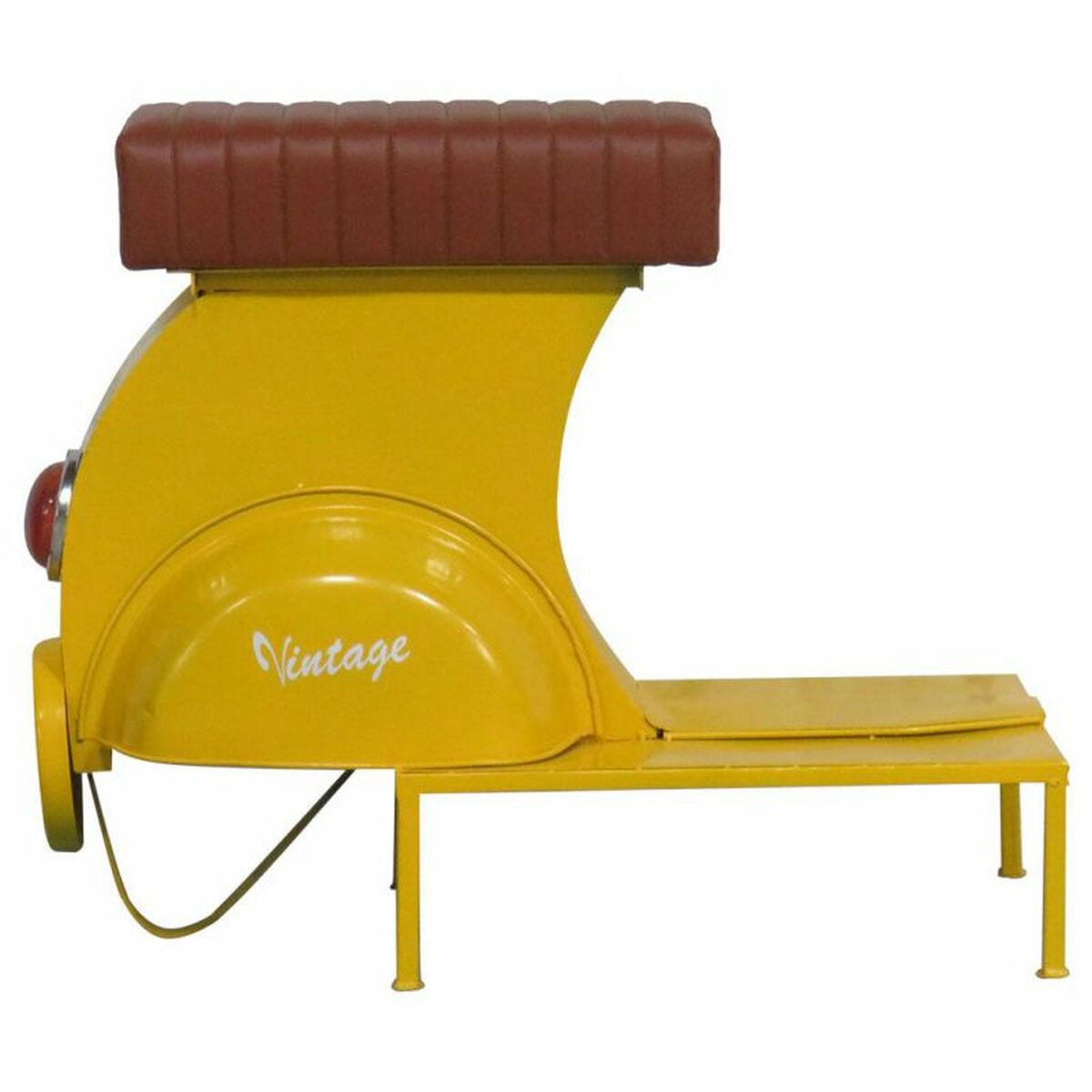 Stolička Alexandra House Living žlutá PVC kůže železo 50 x 75 x 95 cm Motocykl
