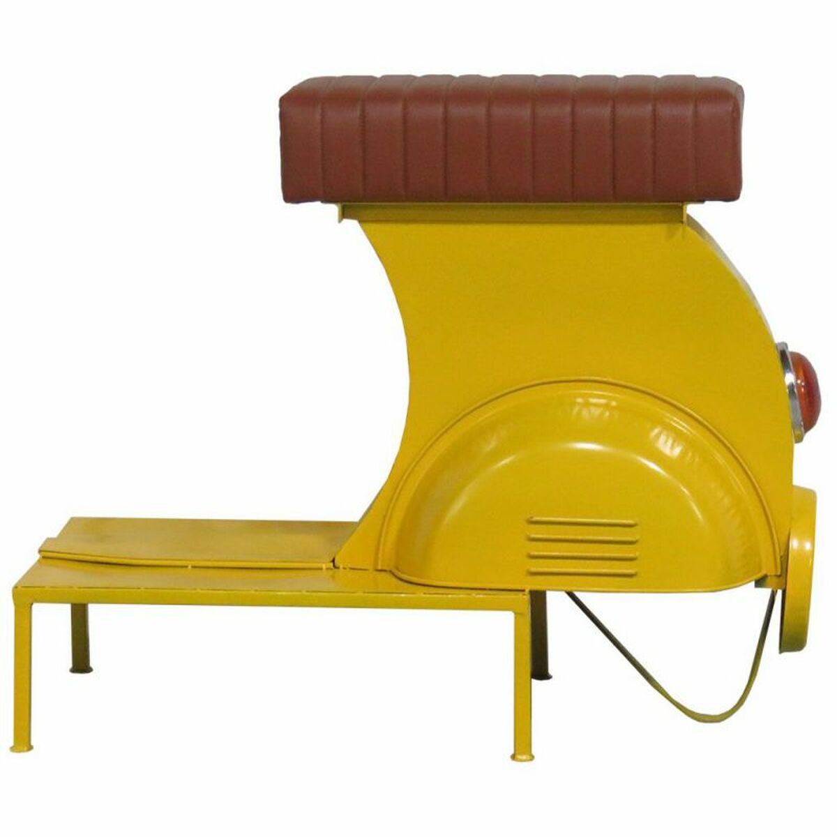Stolička Alexandra House Living žlutá PVC kůže železo 50 x 75 x 95 cm Motocykl – obrázek 6