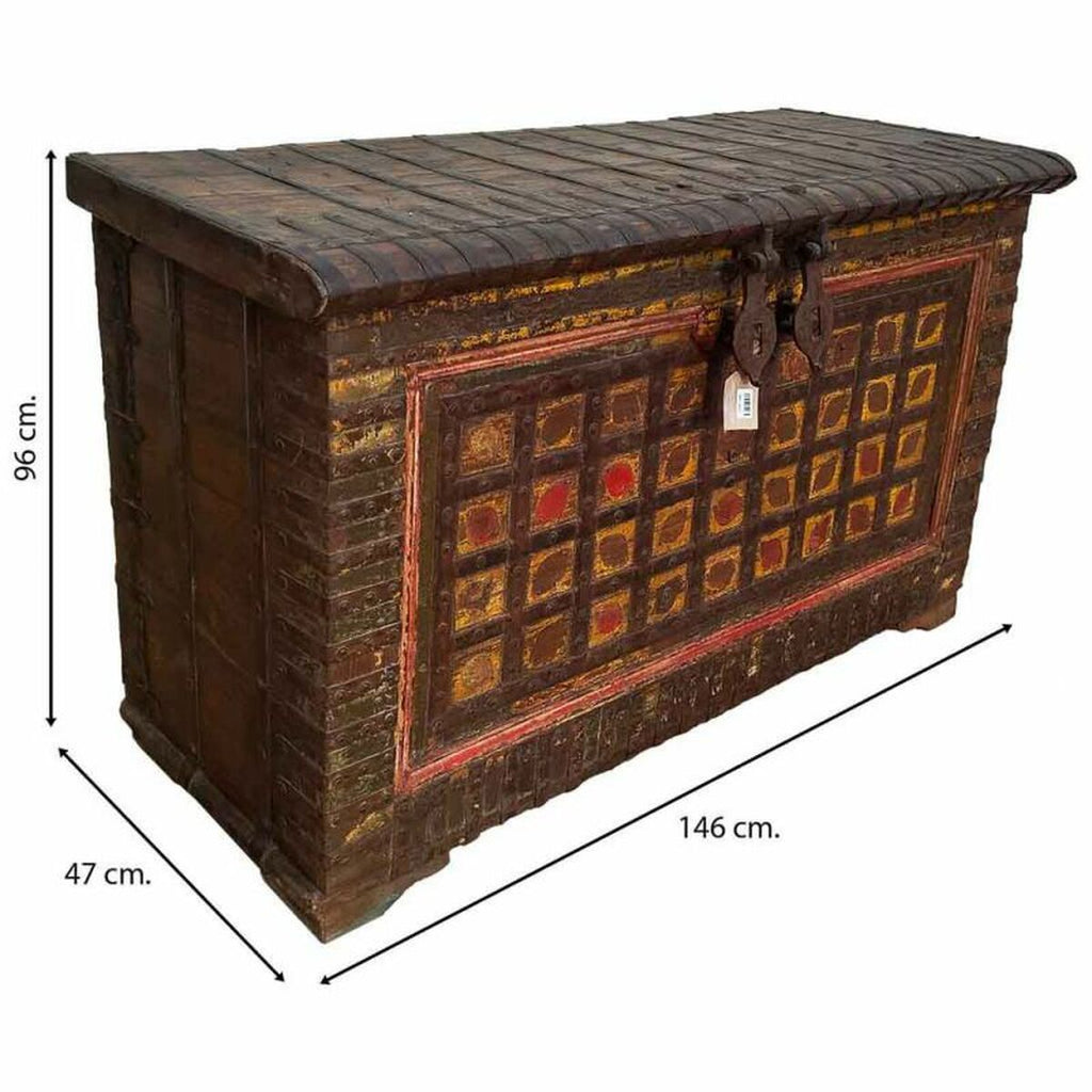 Truhla Alexandra House Living hnědá, mangové dřevo 47 x 96 x 146 cm – obrázek 5