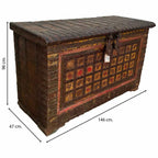 Truhla Alexandra House Living hnědá, mangové dřevo 47 x 96 x 146 cm – obrázek 5