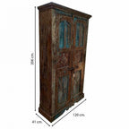 Skříň Alexandra House Living hnědá polystyren Mangové dřevo 41 x 206 x 120 cm – obrázek 5