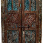 Skříň Alexandra House Living hnědá polystyren Mangové dřevo 41 x 206 x 120 cm – obrázek 6