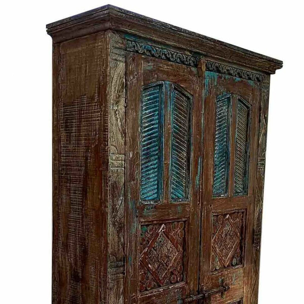 Skříň Alexandra House Living hnědá polystyren Mangové dřevo 41 x 206 x 120 cm – obrázek 7