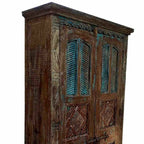 Skříň Alexandra House Living hnědá polystyren Mangové dřevo 41 x 206 x 120 cm – obrázek 7