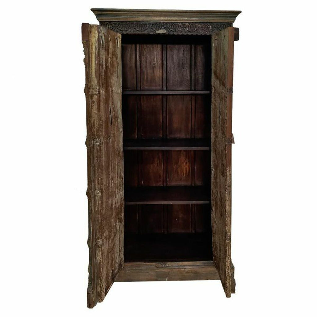 Skříň Alexandra House Living hnědá polystyren Mangové dřevo 43 x 188 x 91 cm – obrázek 4