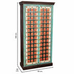 Skříň Alexandra House Living barevná mosaz mangové dřevo 40 × 90 × 180 cm – obrázek 3