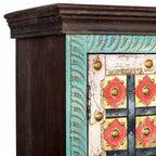 Skříň Alexandra House Living barevná mosaz mangové dřevo 40 × 90 × 180 cm – obrázek 6