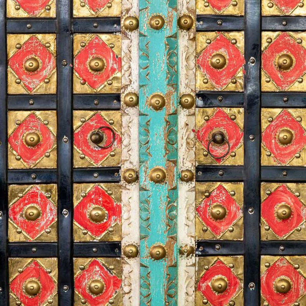 Skříň Alexandra House Living barevná mosaz mangové dřevo 40 × 90 × 180 cm – obrázek 7
