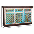 Příborník Alexandra House Living mosaz mangové dřevo 40 × 150 × 90 cm – obrázek 3